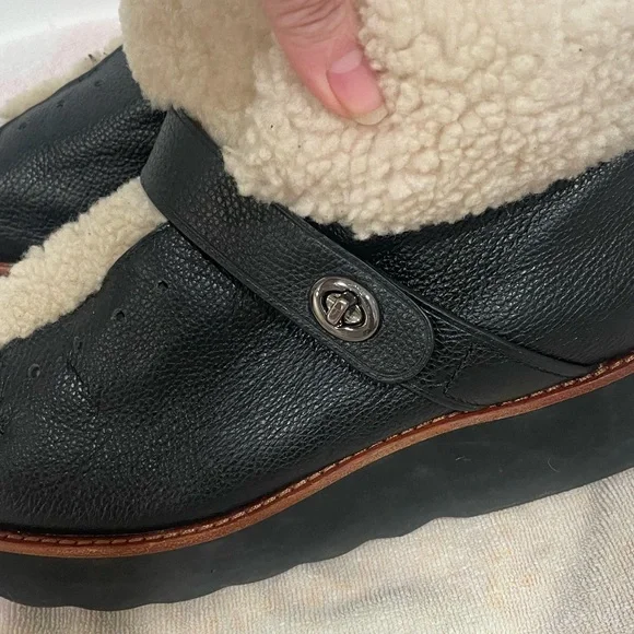 Coach Urban Hiker shearling boots in black leather - size 11 - Picture 4 of 8